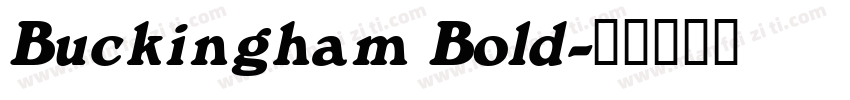 Buckingham Bold字体转换
